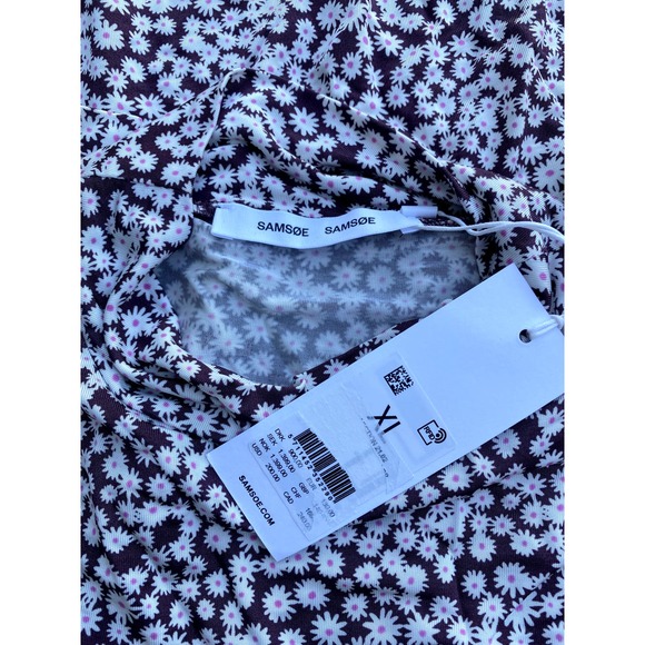 Samsoe Samsoe Fritta Midi Jersey Floral Dress in Choco XL - Picture 4 of 8